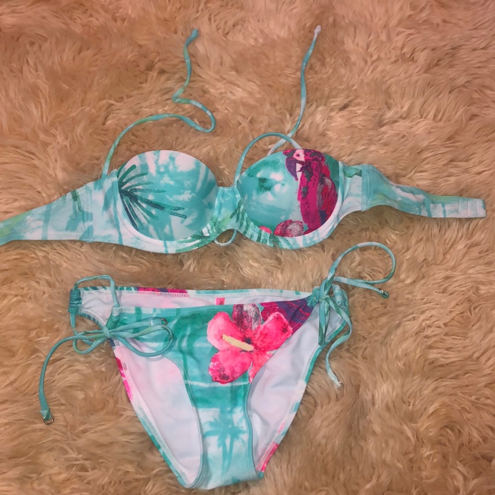 Blue Underwire Swimsuit